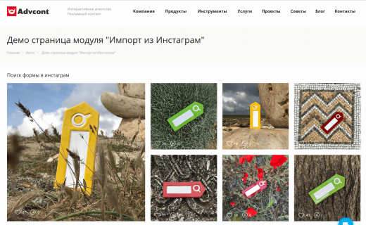 Импорт из Инстаграм*