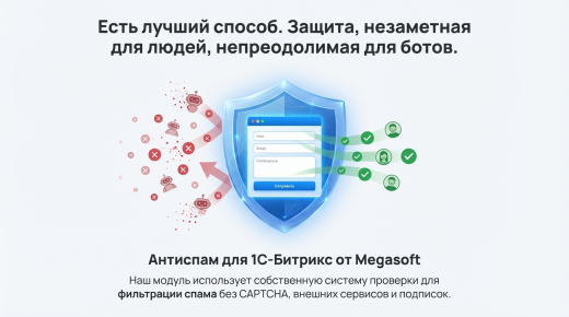Антиспам (для форм сайта), спам фильтр, защита против ботов, без CAPTCHA (капча) от Megasoft