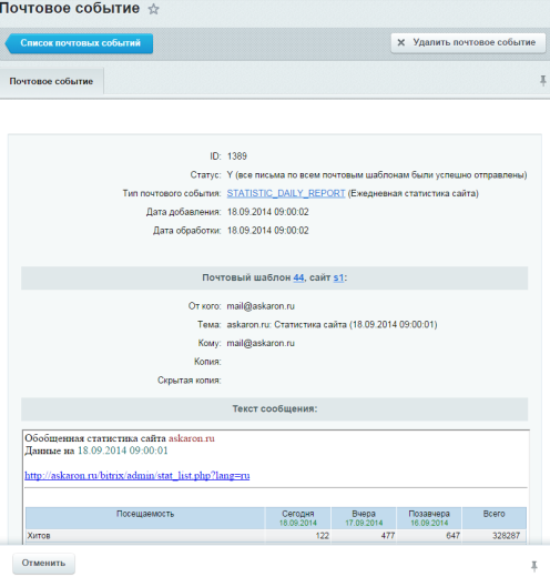 Управление почтой