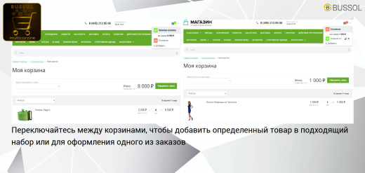 Bussol: Несколько корзин — несколько корзин в интернет-магазине