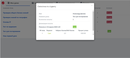 Уроки и тесты