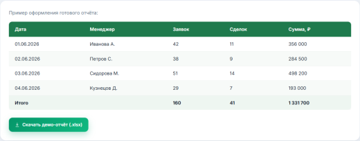 My Office Map: Генератор Excel-отчётов