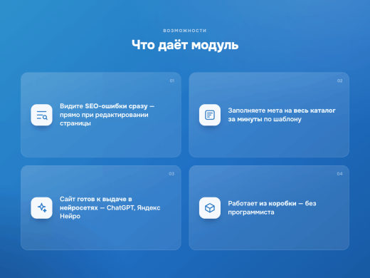 Программный модуль для 1С-Битрикс «SEO & GEO Оптимизатор»