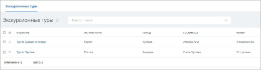Зависимые поля в списках