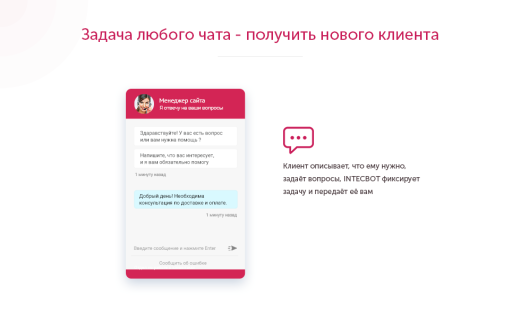 INTECBOT - Чат бот для сайта. Ловец лидов.  Роботизированный онлайн-консультант.