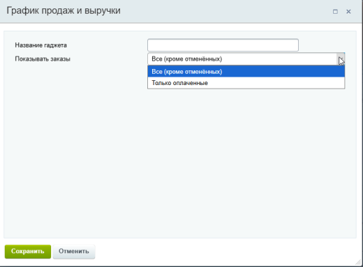 График продаж и выручки